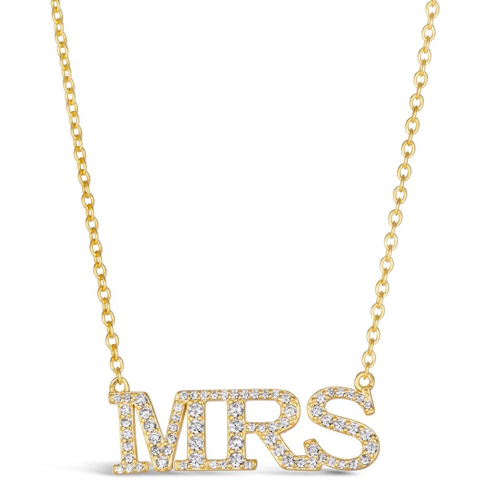 Anna Zuckerman Kate 06 MRS Necklace Gold plated Sterling Honeymoon New with Tag